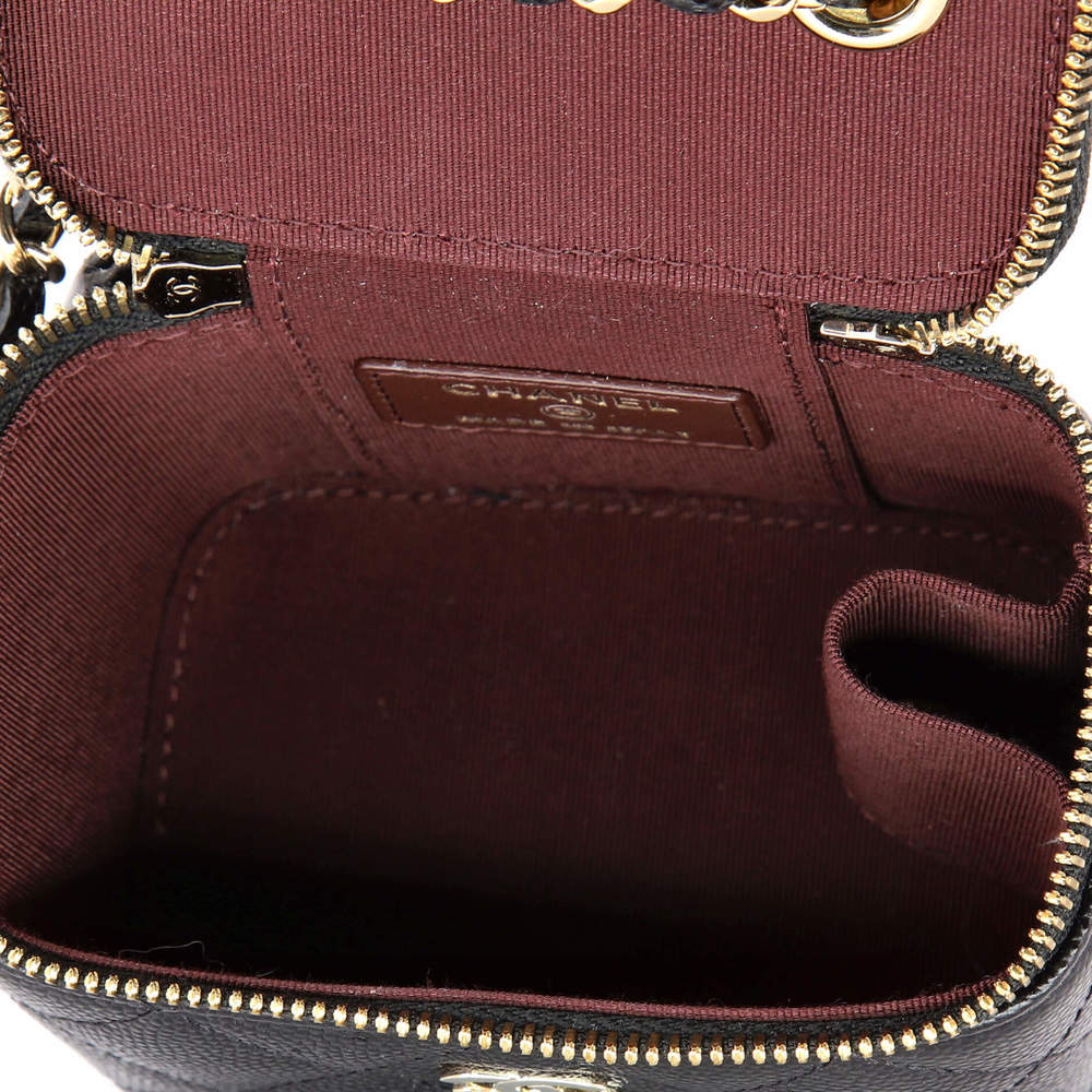 Chanel Mini Classic Vanity Case with Chain Quilted Caviar - Picture 5 of 5